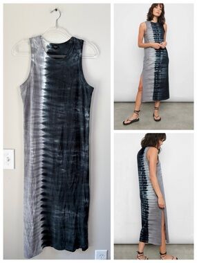 Rails The Tank Dress in Black Navy Dip Dye